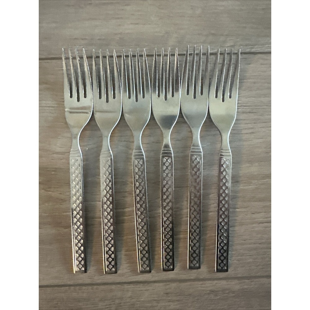 Lot of 6 Oneida Ltd Majorca Stainless Forks 7 1/4 In Vintage